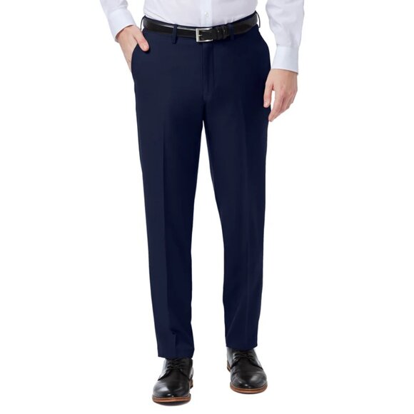 NEW Haggar H26 Premium Stretch Slim Fit Dress Pants Navy 33X32 - Picture 1 of 8